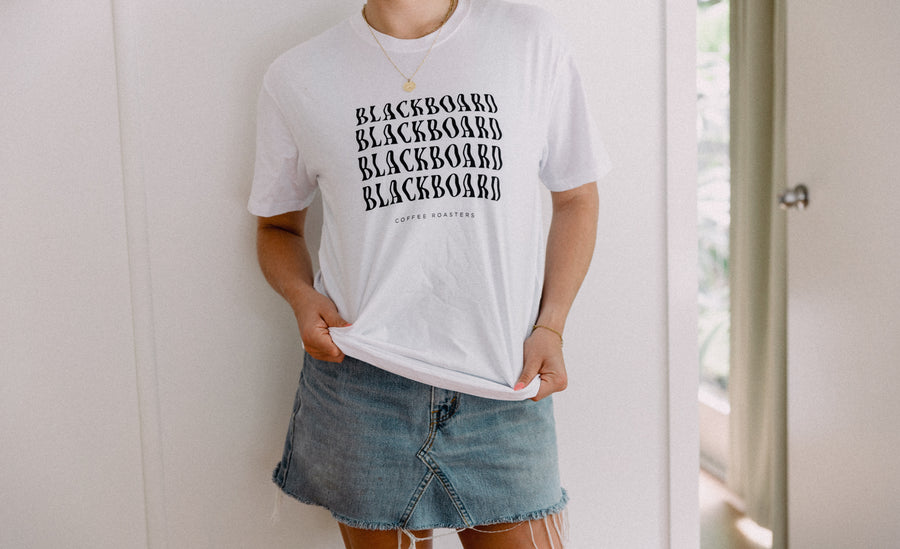 Blackboard Wave Unisex T-Shirt - White
