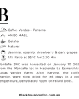 Panama Geisha Natural - Hacienda La Esmeralda 100g