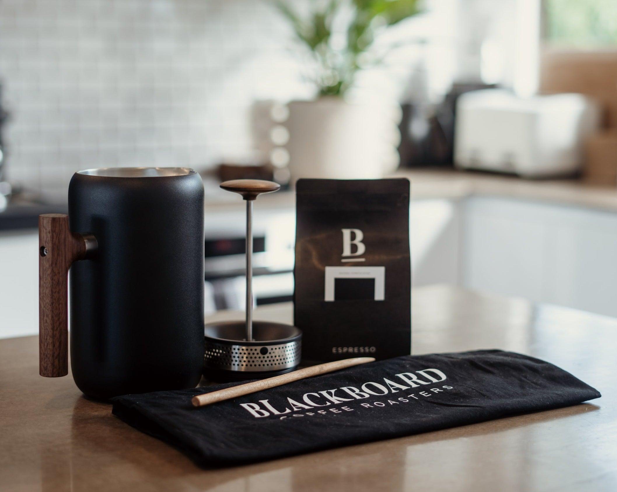 Fellow Clara French Press 24oz Matte Black And Walnut + FREE COFFEE