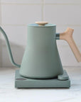 Fellow Stagg Smoke Green & Maple Wood Electric Kettle + FREE COFFEE