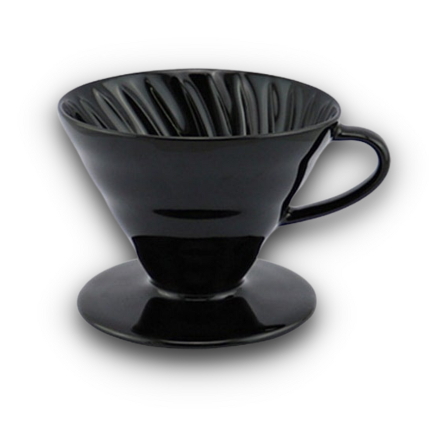 Hario V60 2 Cup Ceramic Pour Over Dripper - Black