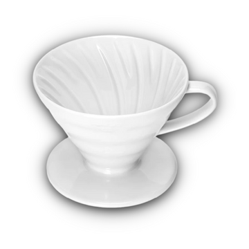 Hario V60 2 Cup Ceramic Pour Over Dripper - White