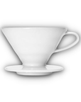 Hario V60 2 Cup Ceramic Pour Over Dripper - White