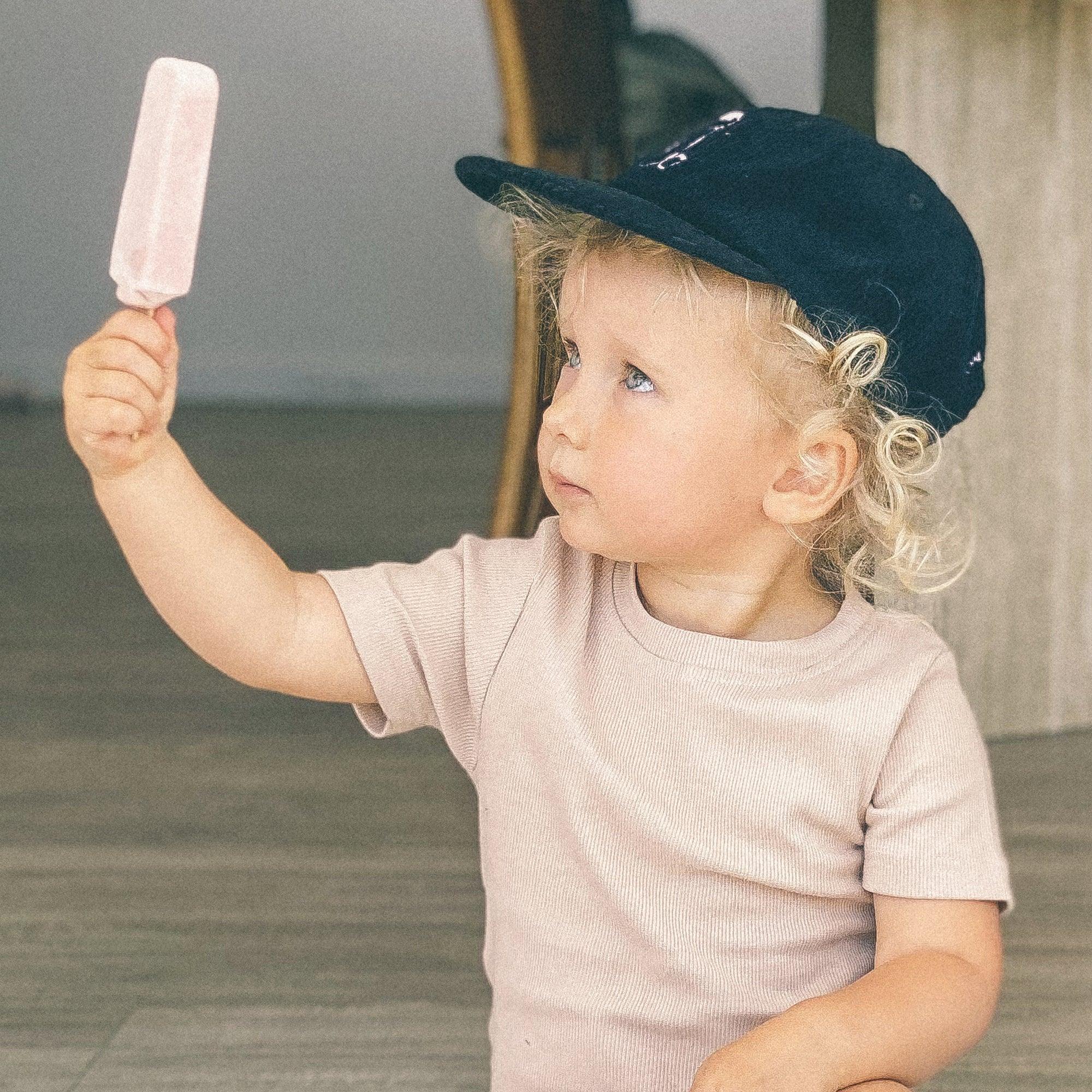 Kids Babycino Black Corduroy Hat - Blackbaord Coffee Roasters