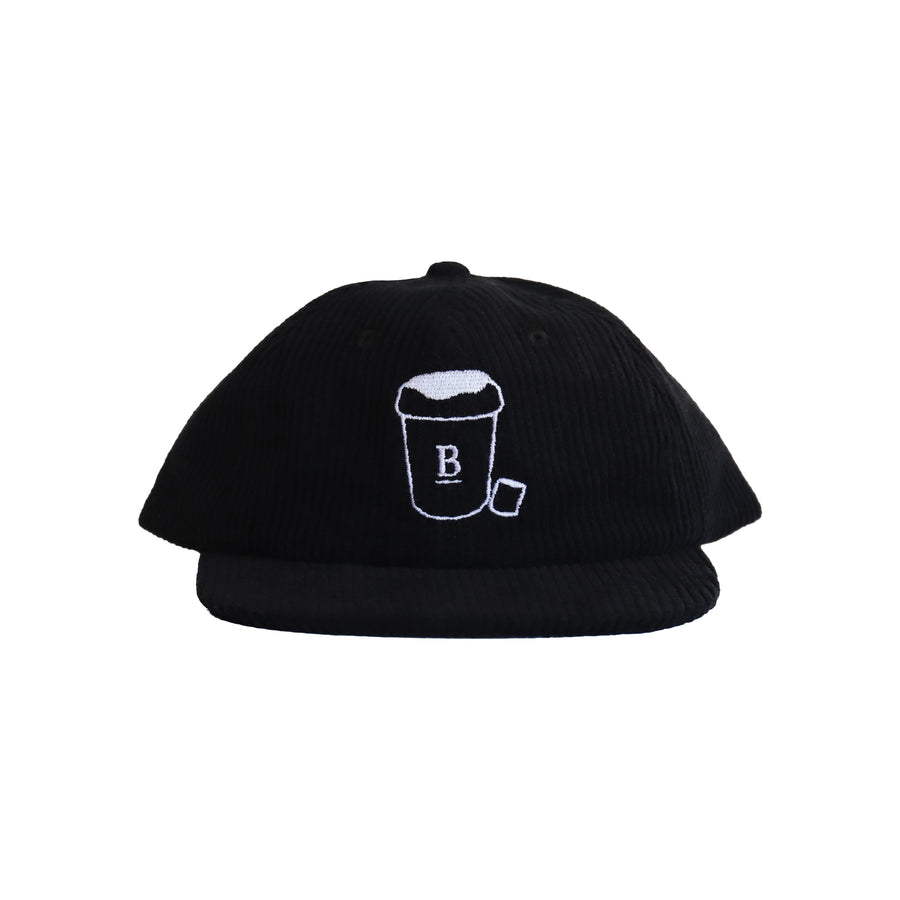 Kids Babycino Black Corduroy Hat - Blackbaord Coffee Roasters